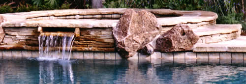 Rocks and pool.